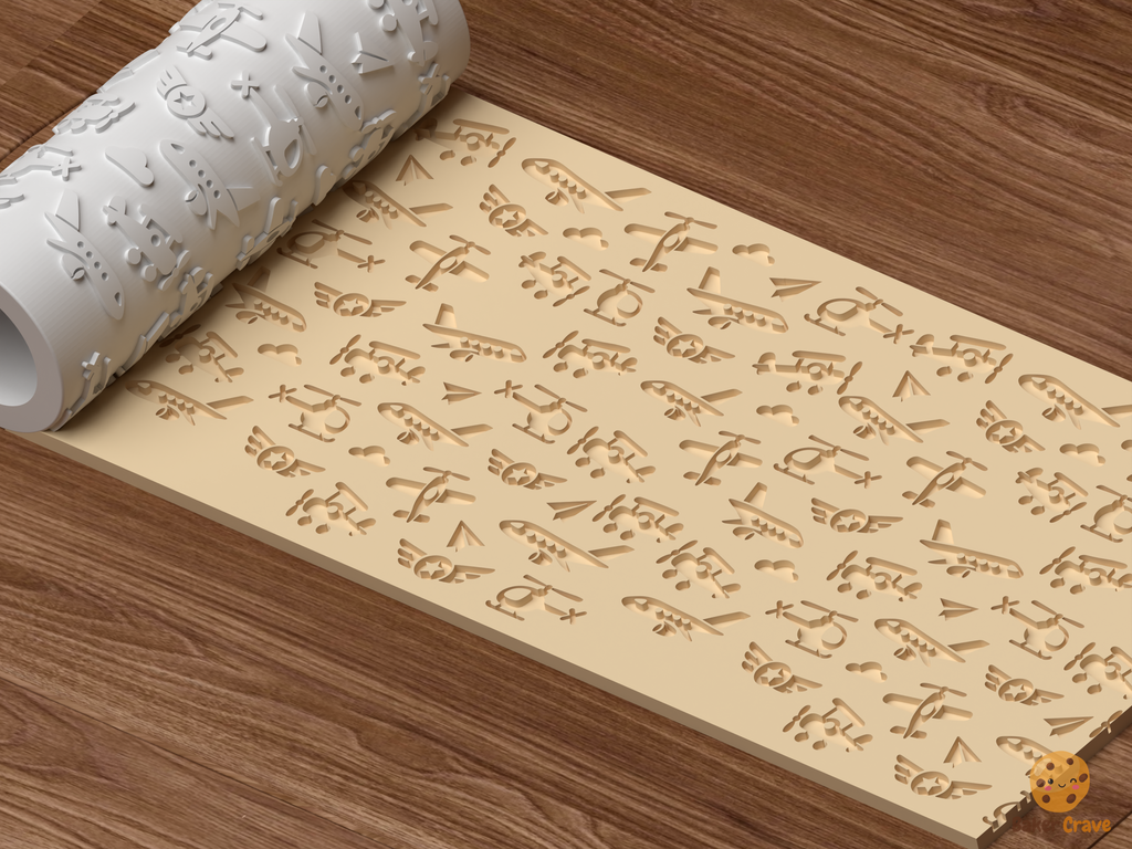Aviation Airplanes Textured Roller STL File
