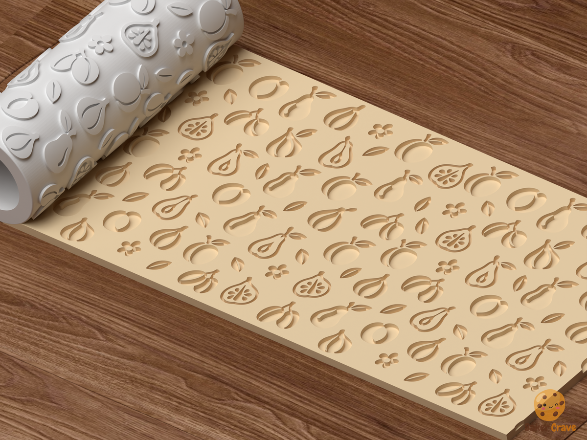 Orchard Peaches Pears Figs Textured Roller