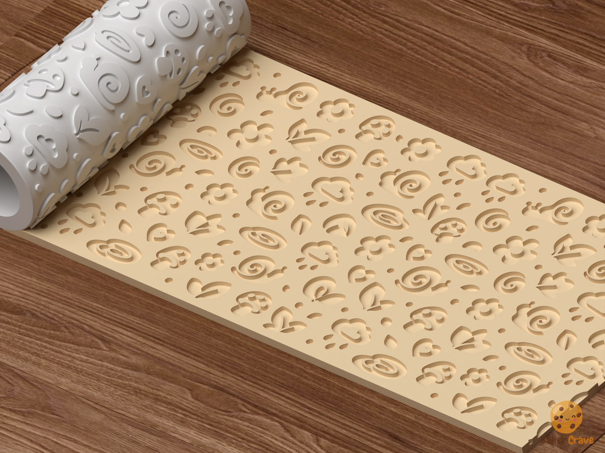 Snail Garden Textured Roller STL File