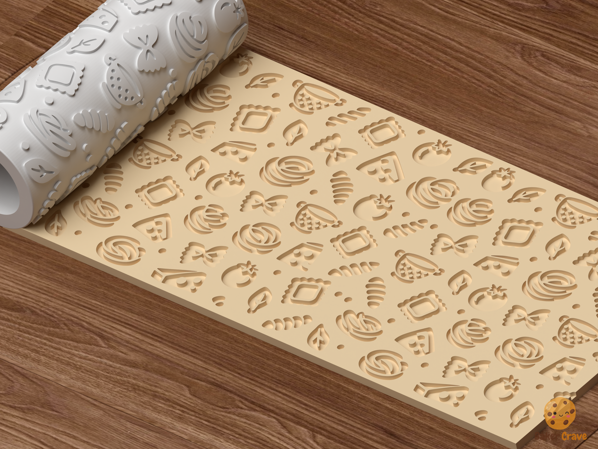Pasta Night Textured Roller STL File