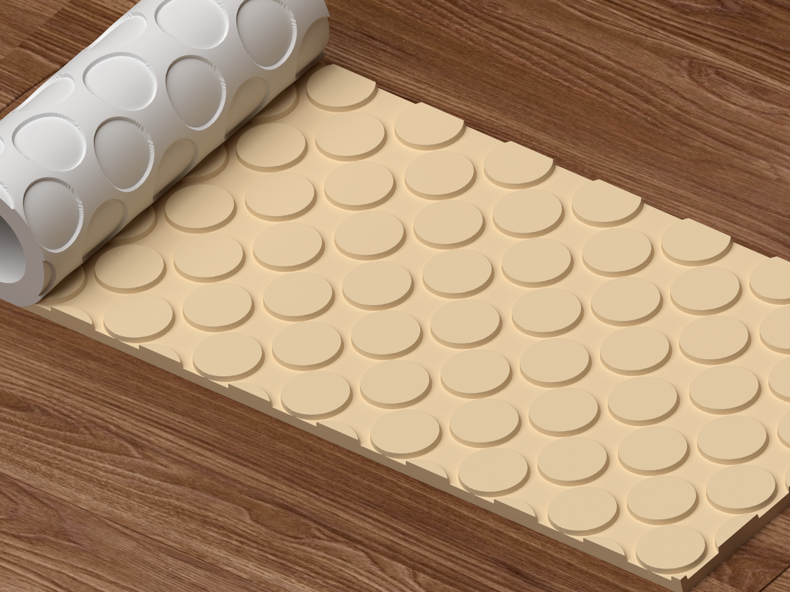 Oversized Polka Dot Textured Roller STL File - 04 perspective beauty shot emboss