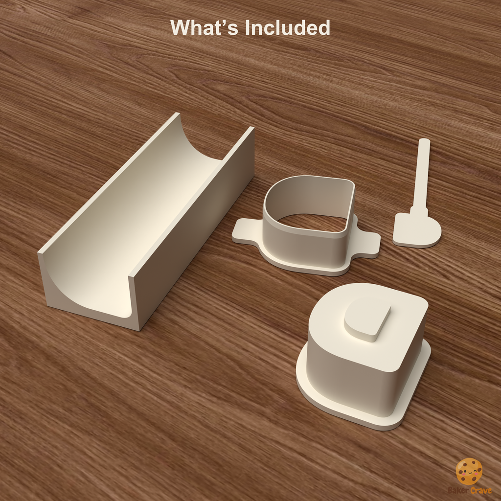 Letter D Cake Pop Mold STL File