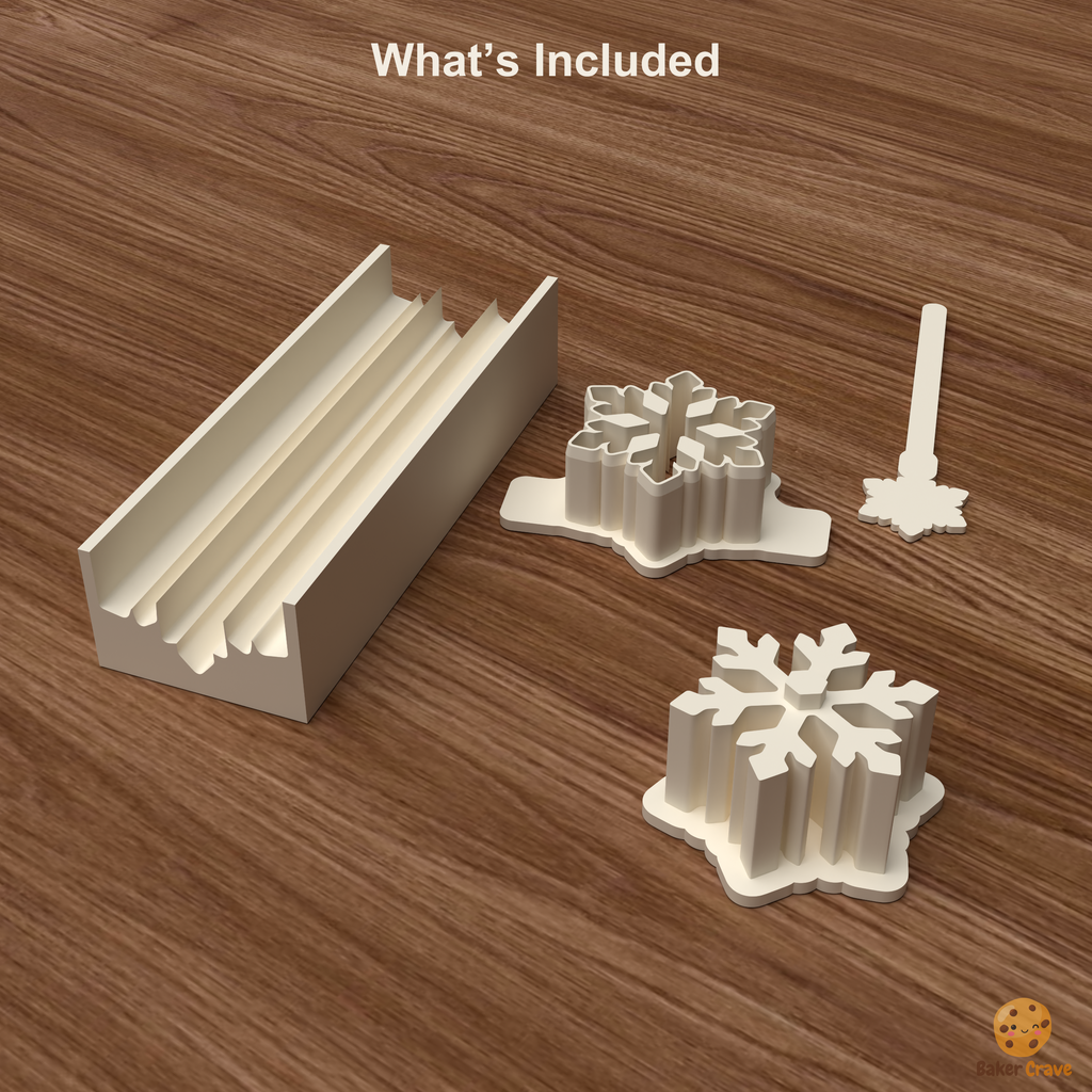 Snowflake Cake Pop Mold STL File