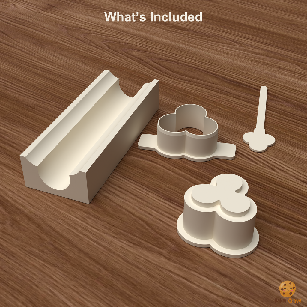 Filled Trefoil Cake Pop Mold STL File