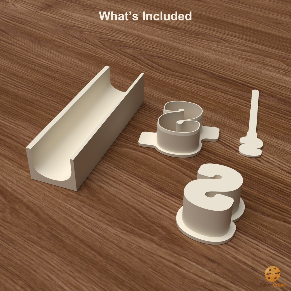 Letter S Cake Pop Mold STL File