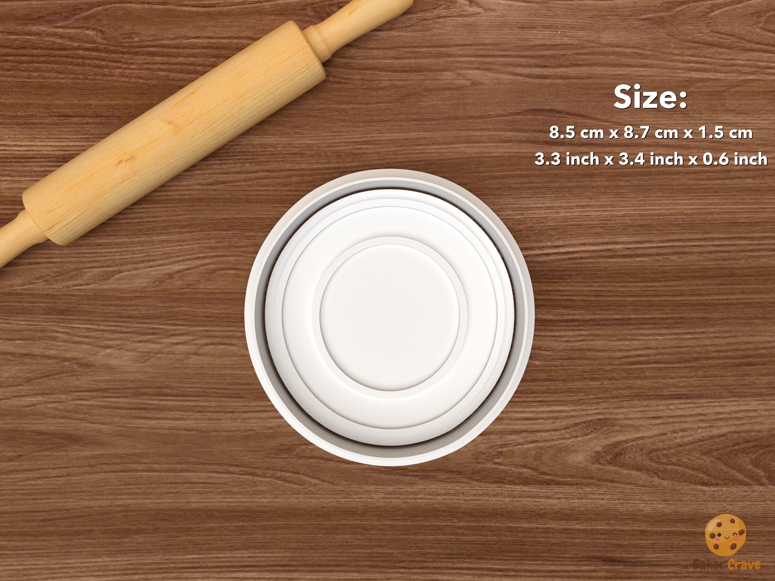 Round Cookie Frame Cookie Cutter Set STL File