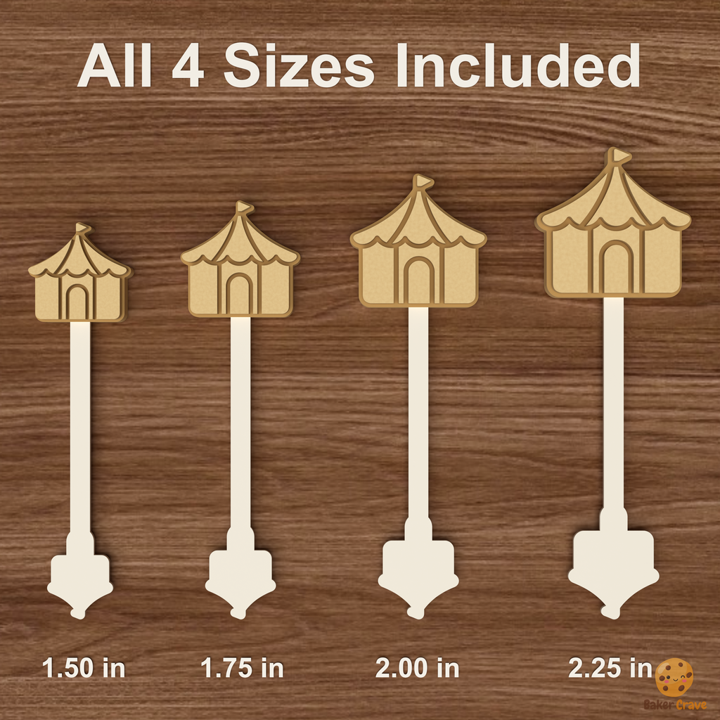 Circus Big Top Tent Cake Pop Mold STL File