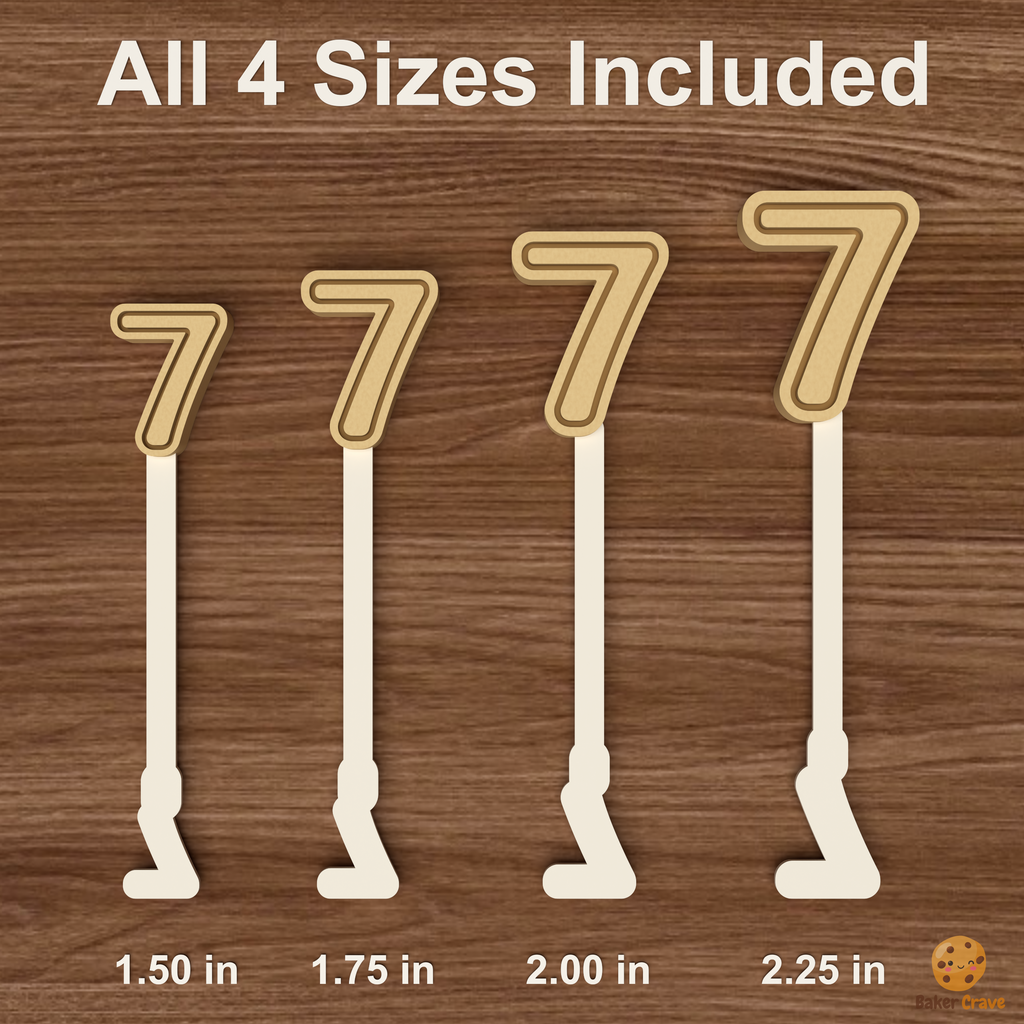 Number 7 Cake Pop Mold STL File