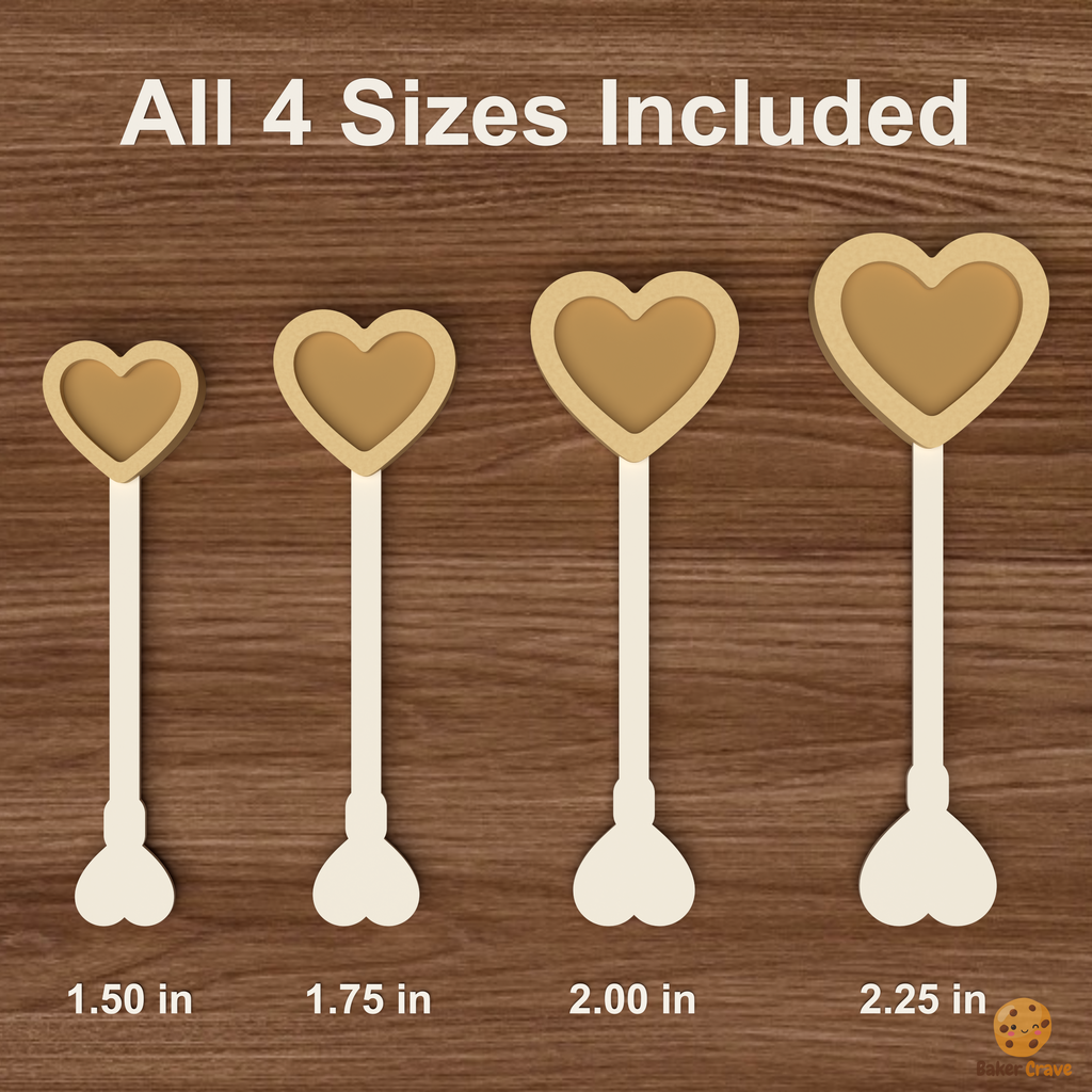 Filled Heart Cake Pop Mold STL File
