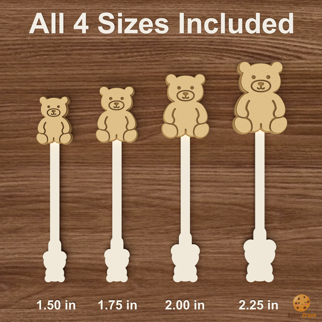 Teddy Bear Cake Pop Mold STL File