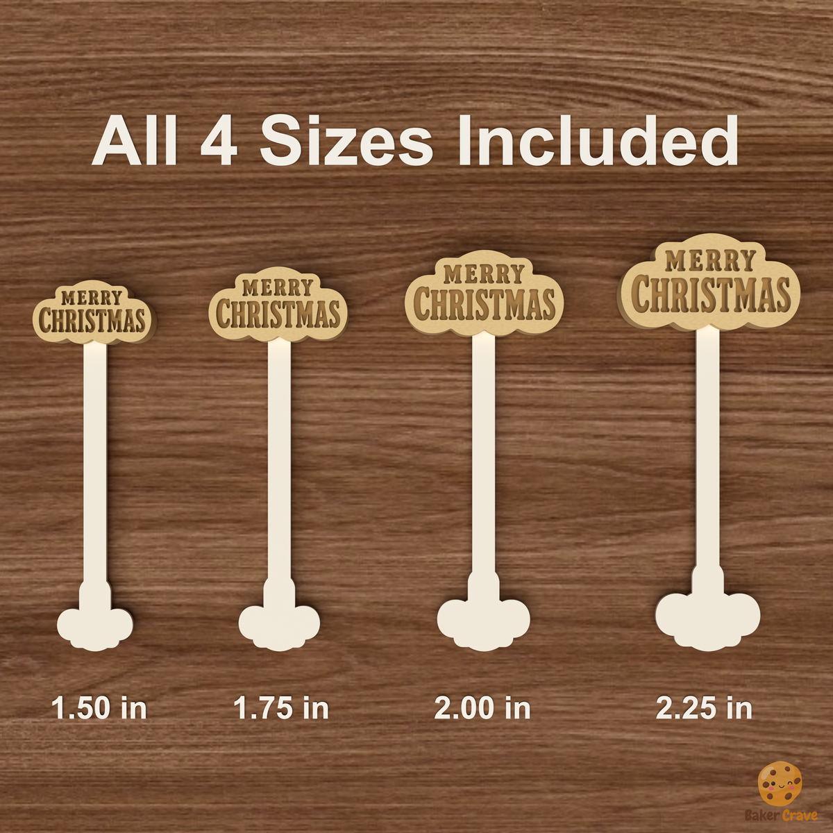 Merry Christmas Cake Pop Mold STL File