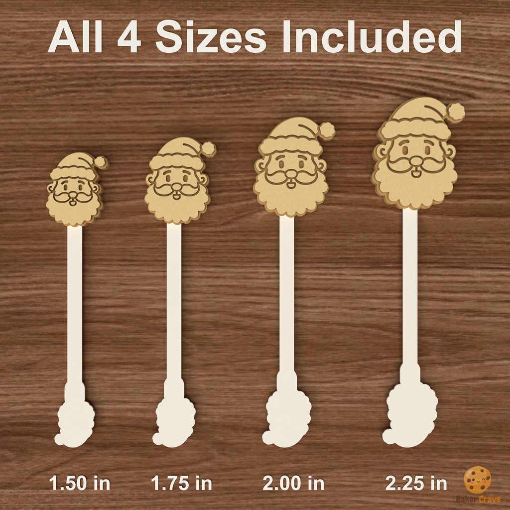 Santa Cake Pop Mold STL File