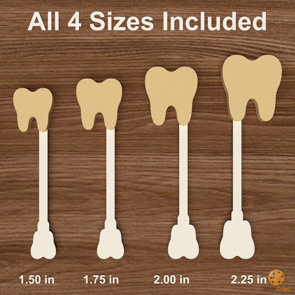 Tooth Cake Pop Mold STL File