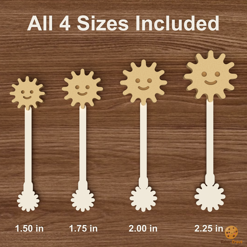 Sun Cake Pop Mold STL File