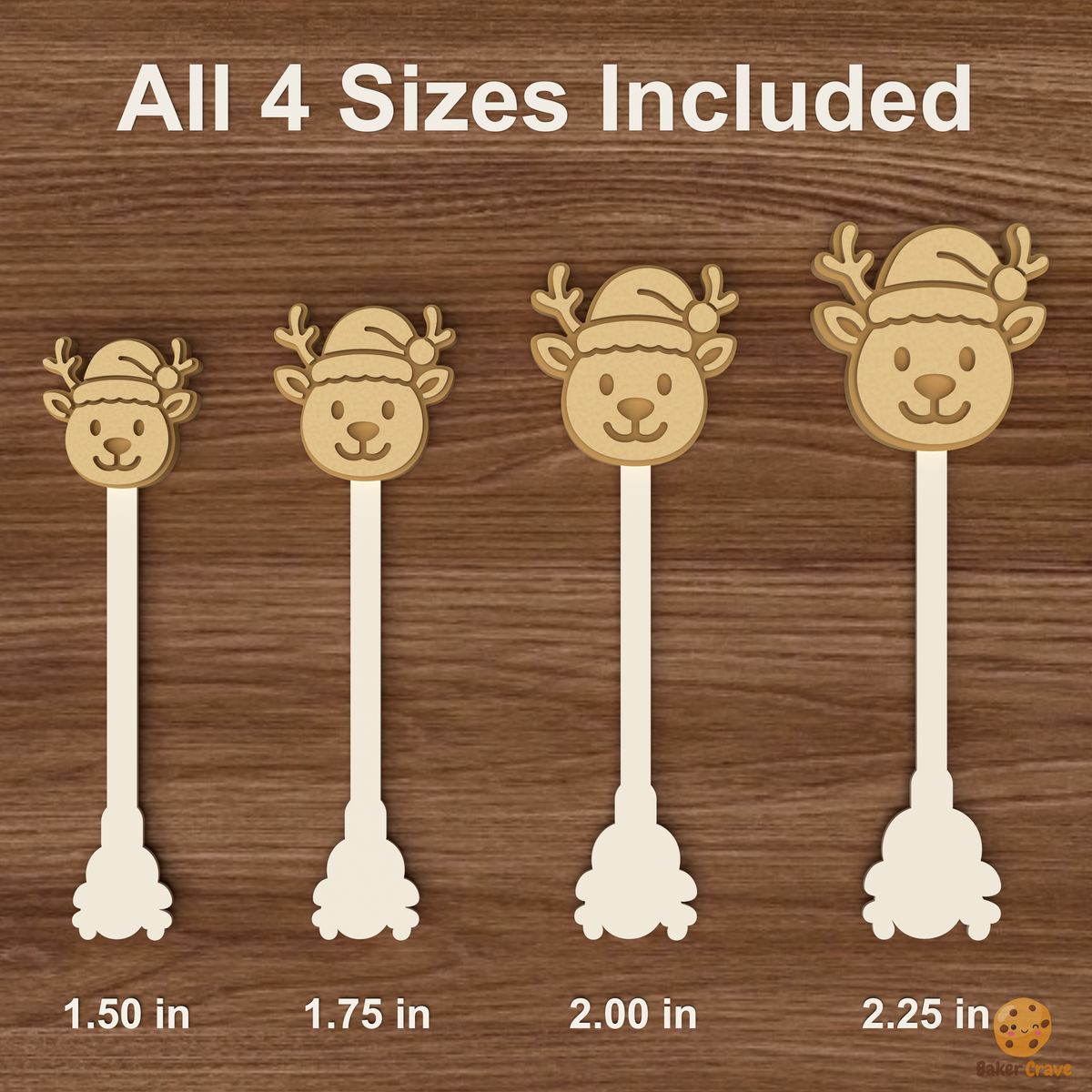 Reindeer Santas Hat Cake Pop Mold STL File