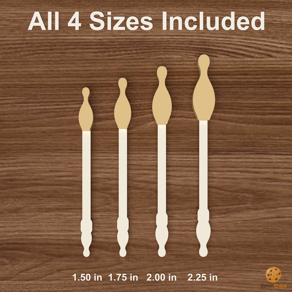 Bowling Pin Cake Pop Mold STL File