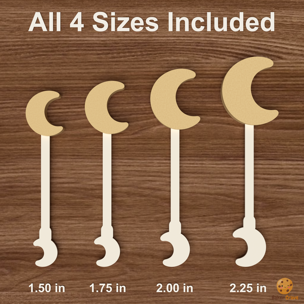 Crescent Moon Cake Pop Mold STL File