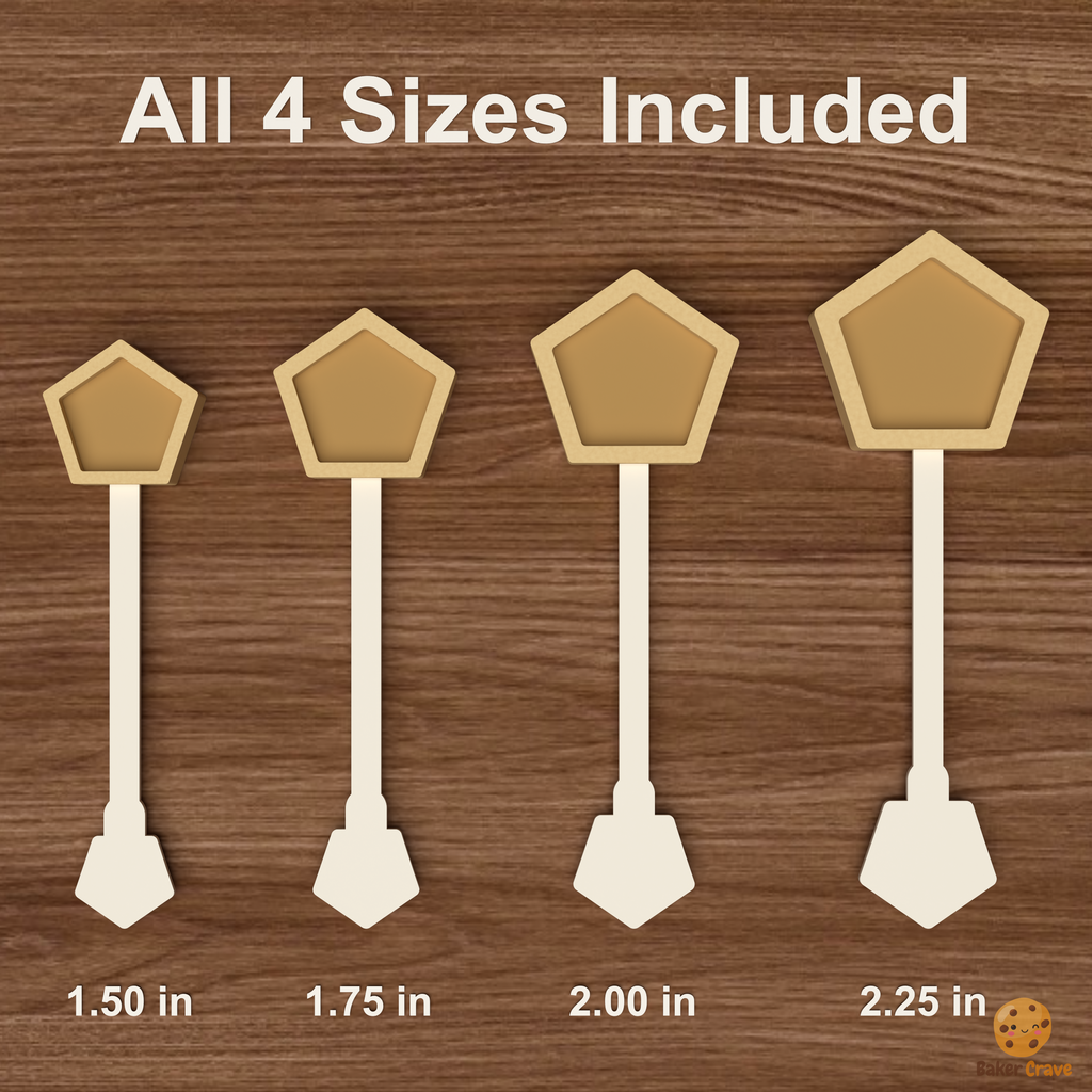 Filled Pentagon Cake Pop Mold STL File