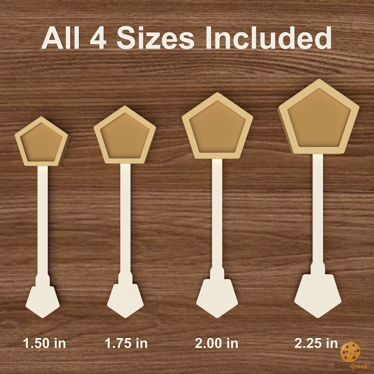 Filled Pentagon Cake Pop Mold STL File