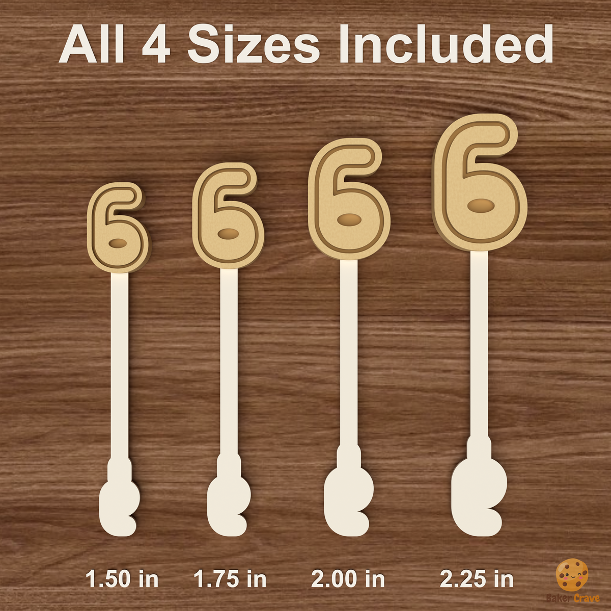 Number 6 Cake Pop Mold STL File