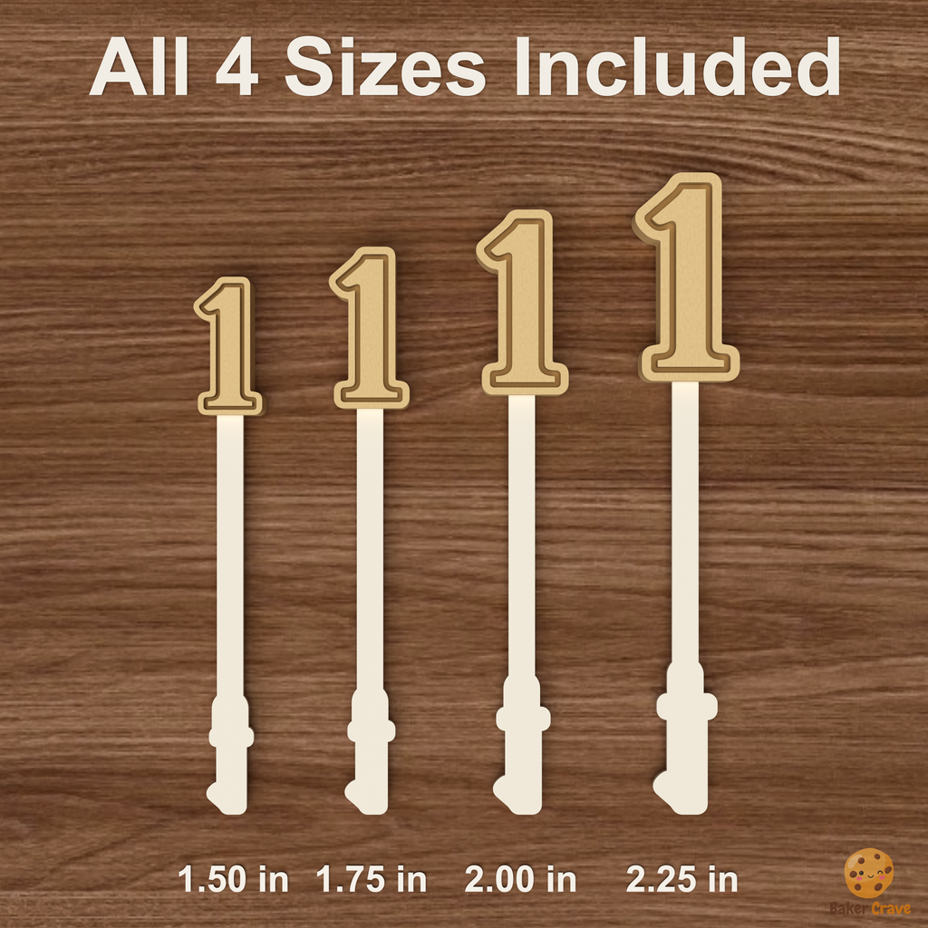 Number 1 Cake Pop Mold STL File