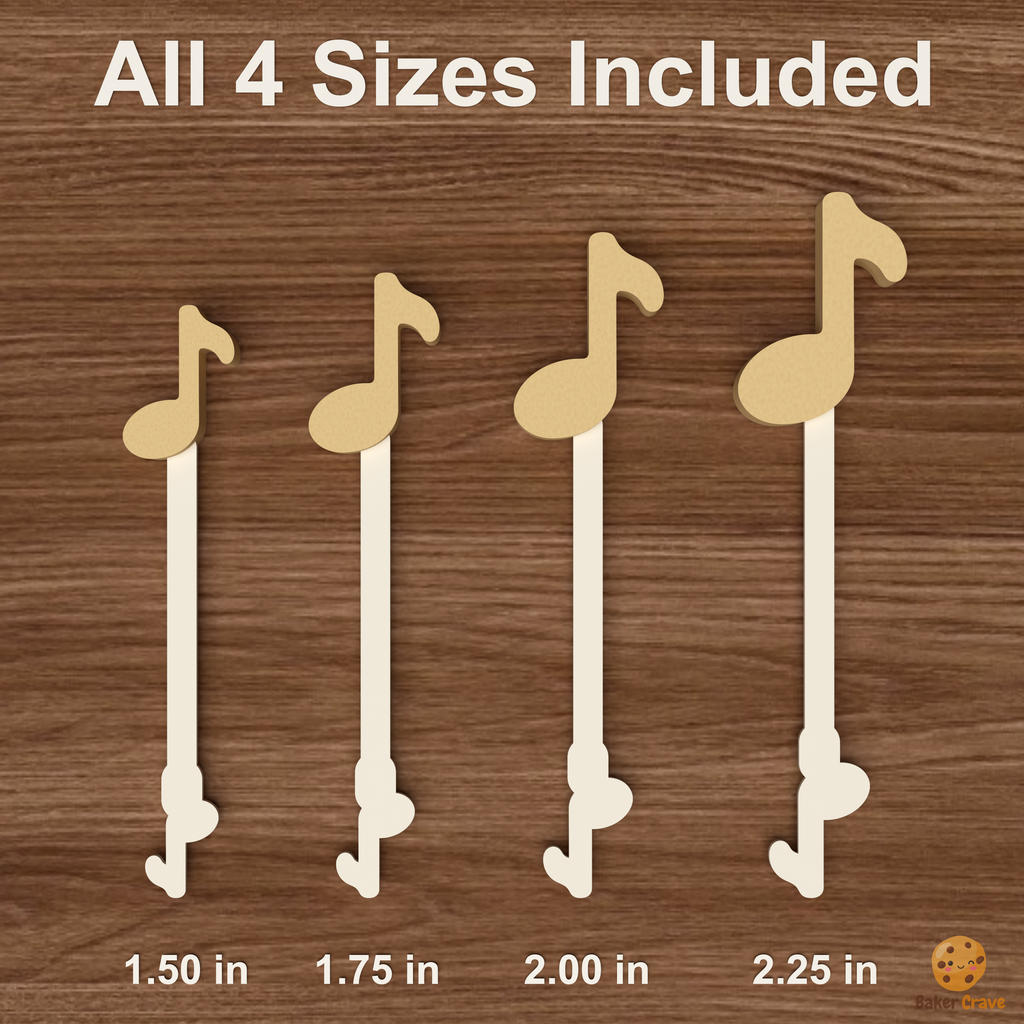 Music Note Cake Pop Mold STL File