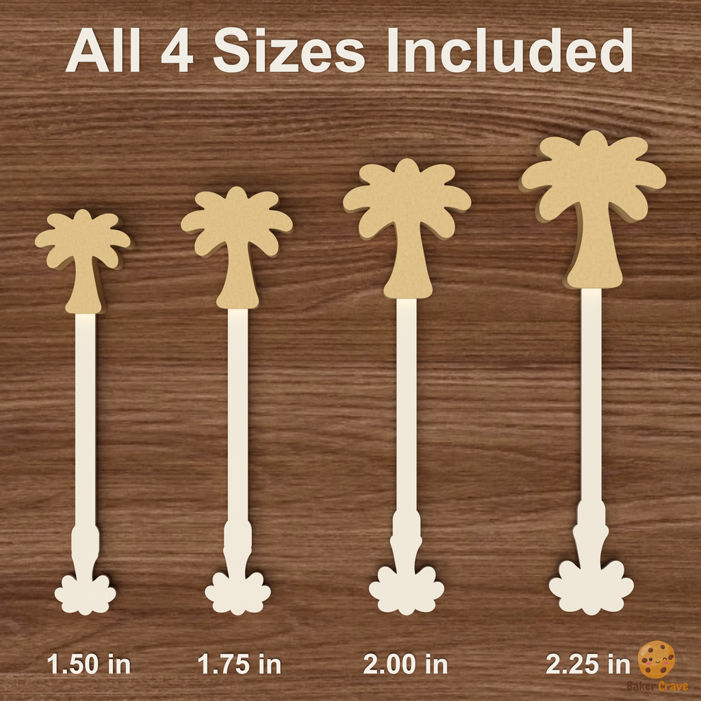 Palm Tree Cake Pop Mold STL File