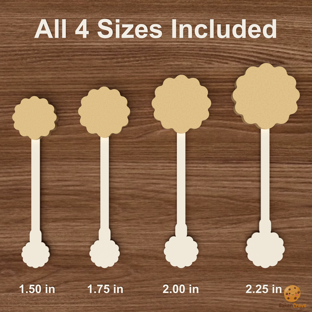 Scalloped Circle Cake Pop Mold STL File