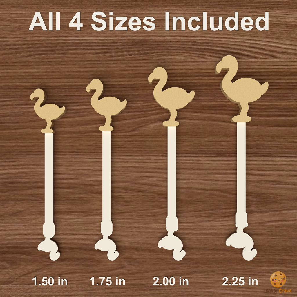Flamingo Cake Pop Mold STL File