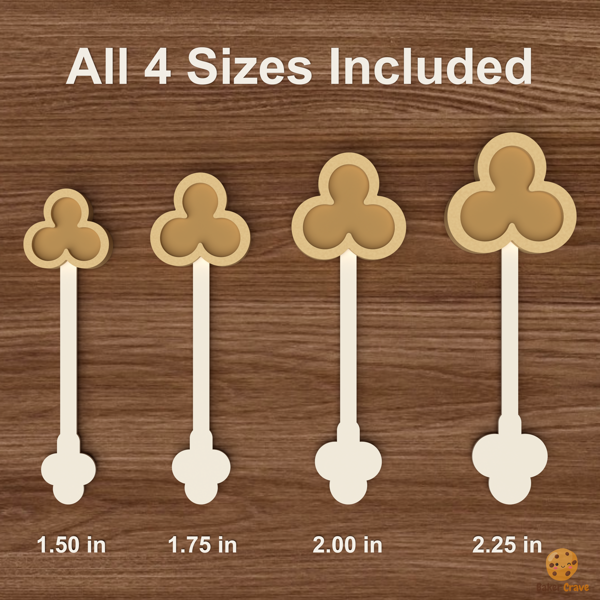 Filled Trefoil Cake Pop Mold STL File
