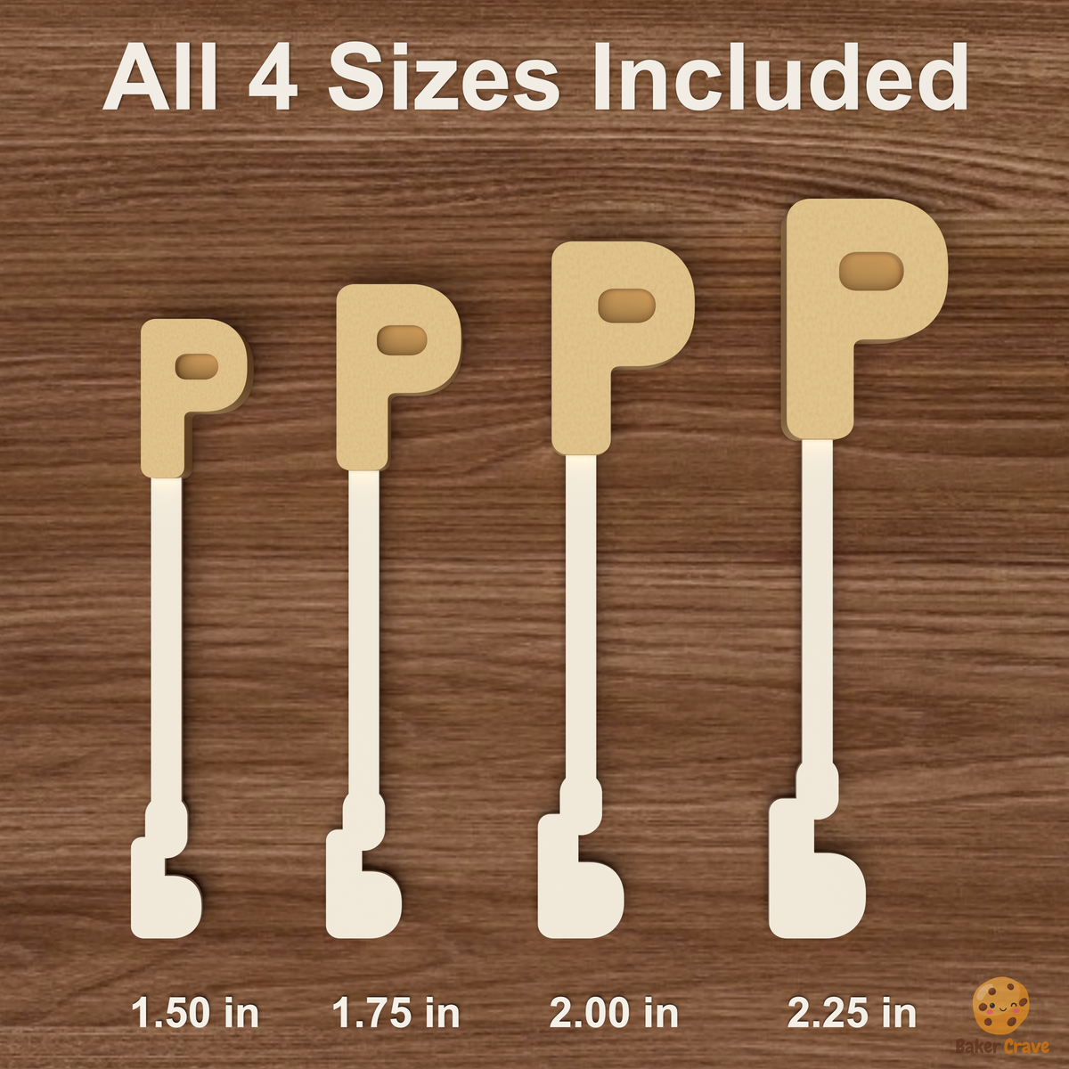 Letter P Cake Pop Mold STL File