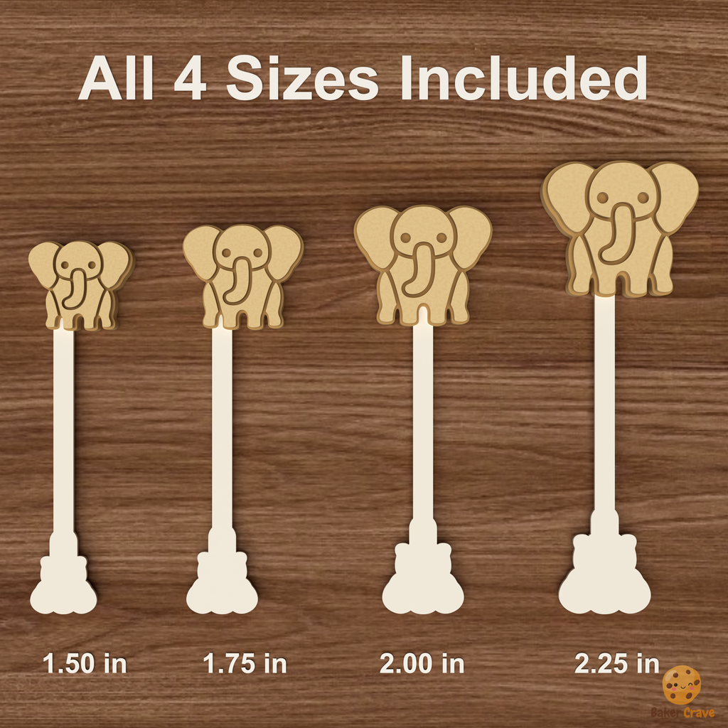 Elephant Cake Pop Mold STL File