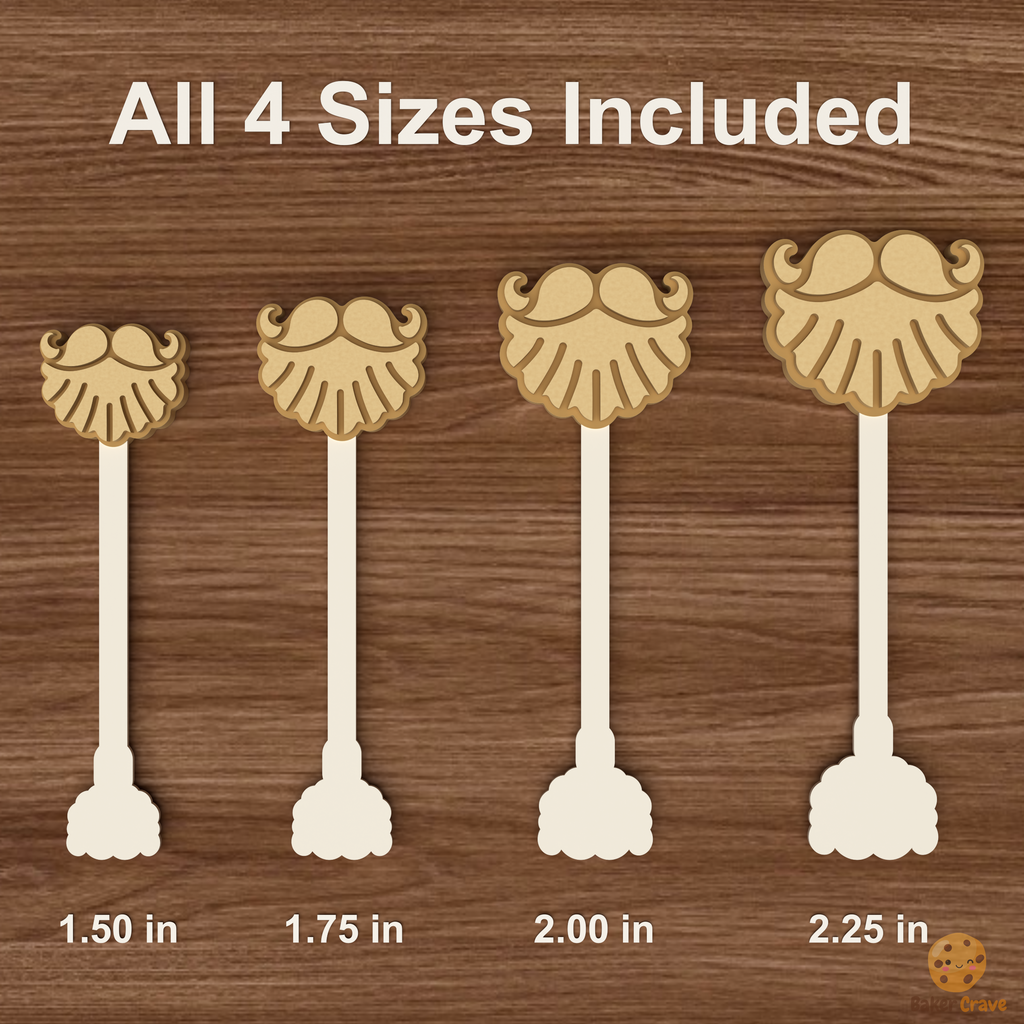 Santas Beard Cake Pop Mold STL File