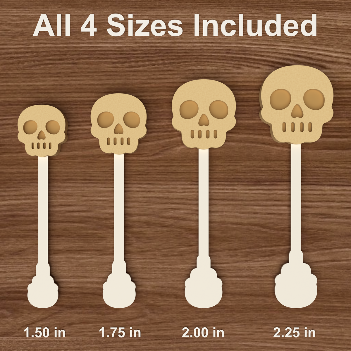 Skull Cake Pop Mold STL File