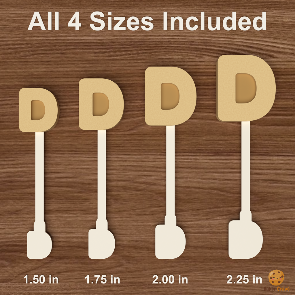 Letter D Cake Pop Mold STL File