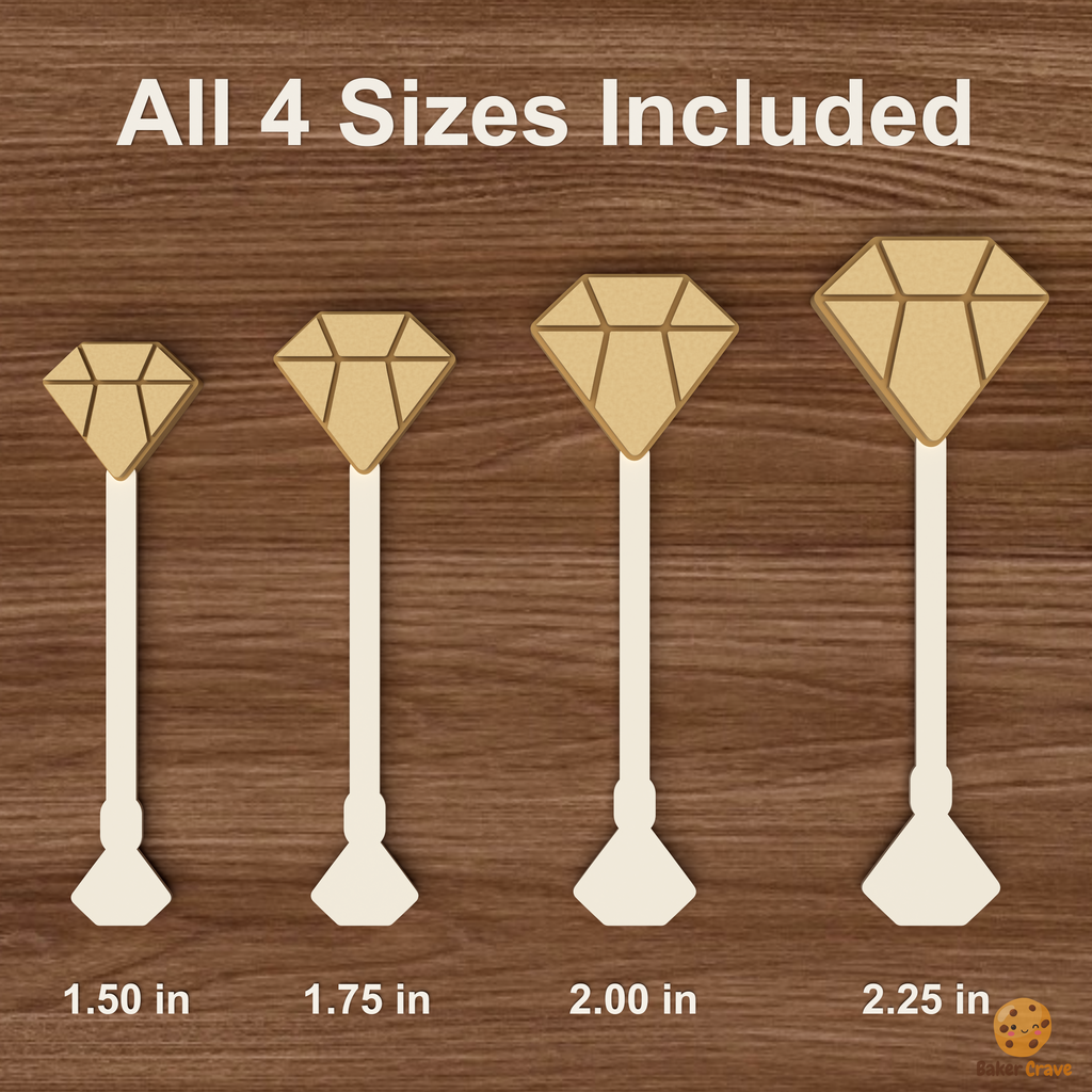 Diamond Gem Cake Pop Mold STL File