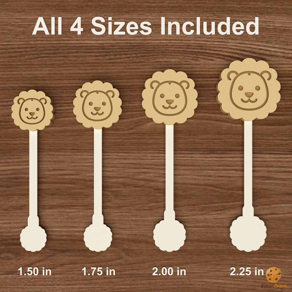 Lion Head Cake Pop Mold STL File
