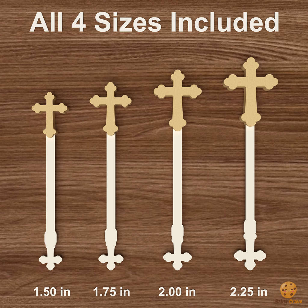 Ornate Trefoil Cross Cake Pop Mold STL File