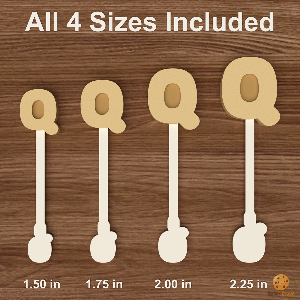 Letter Q Cake Pop Mold STL File