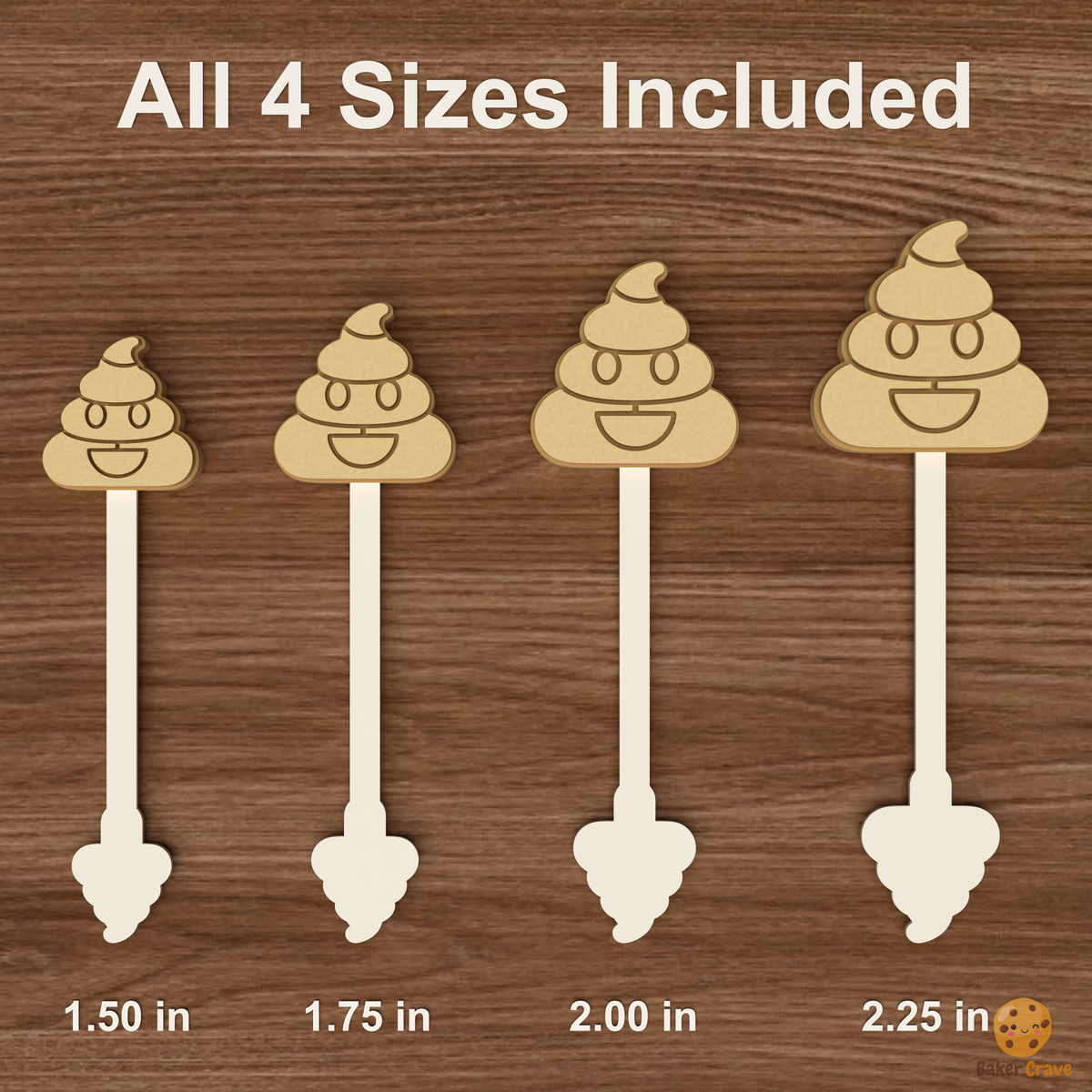 Poop Emoji Cake Pop Mold STL File