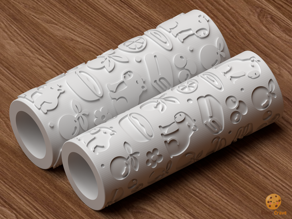 Capybara Citrus Bath Textured Roller STL File