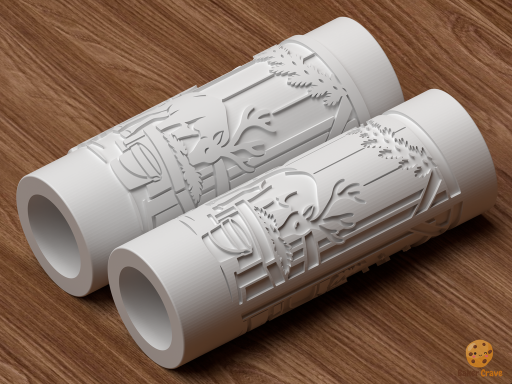 Reindeer Stable Prep Night Textured Roller STL File