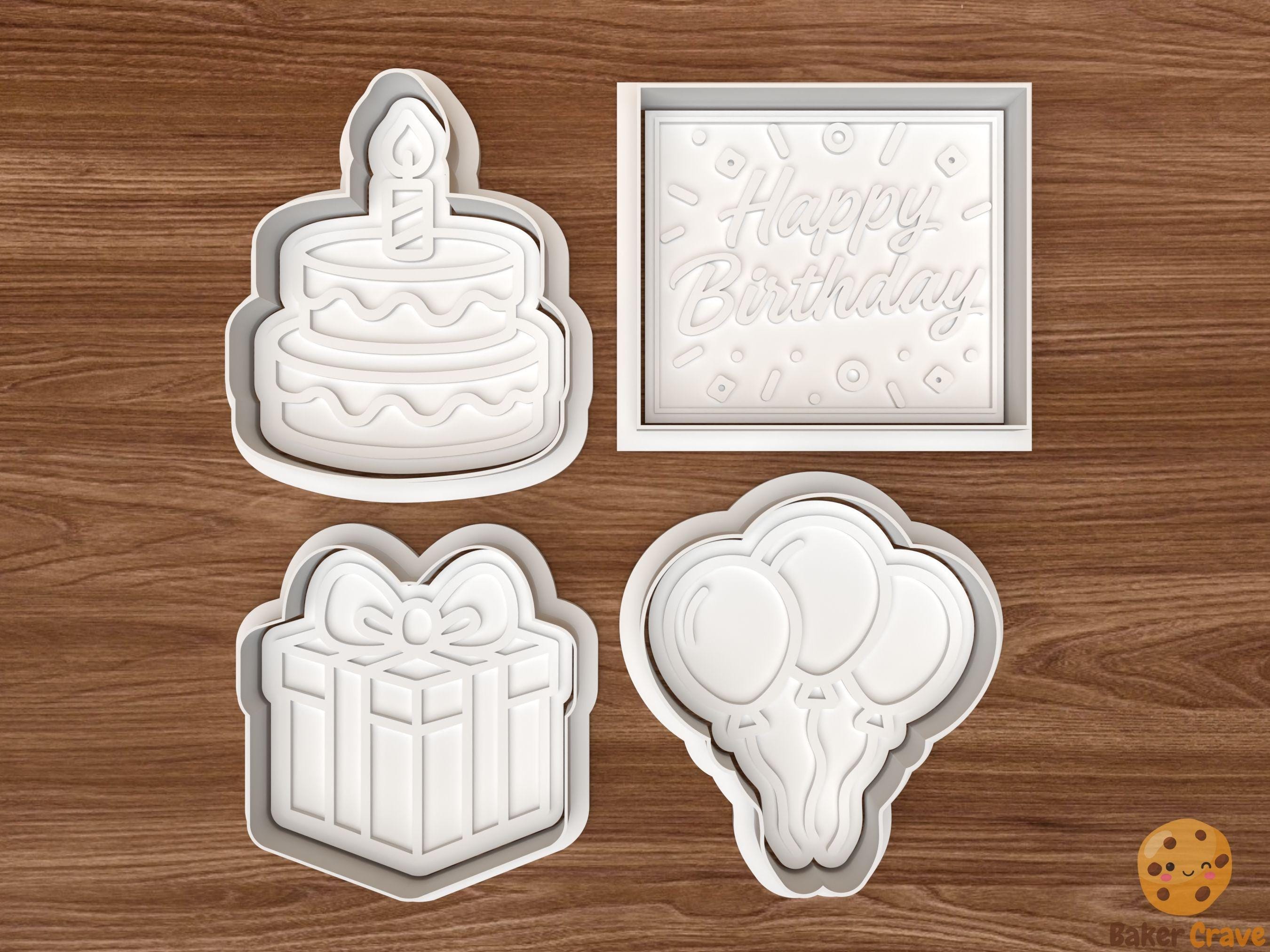 Birthday Cookie Cutter Set STL File