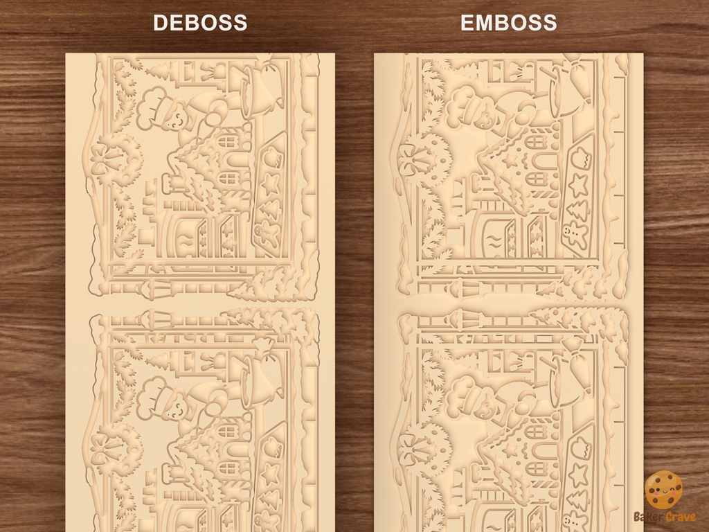 Gingerbread Bakery Window Textured Roller STL File