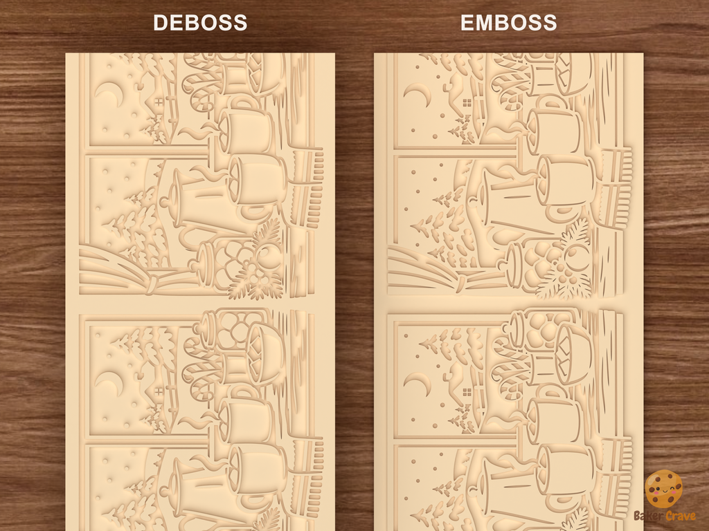 Hot Cocoa Window Bar Textured Roller STL File