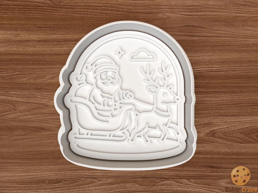 Christmas Sleigh Scene Cookie Cutter STL File