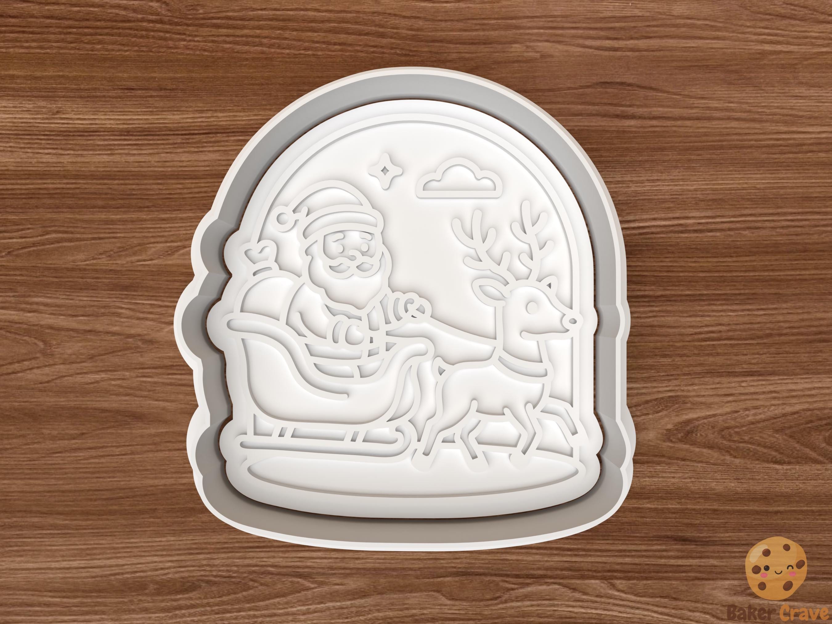 Christmas Sleigh Scene Cookie Cutter STL File