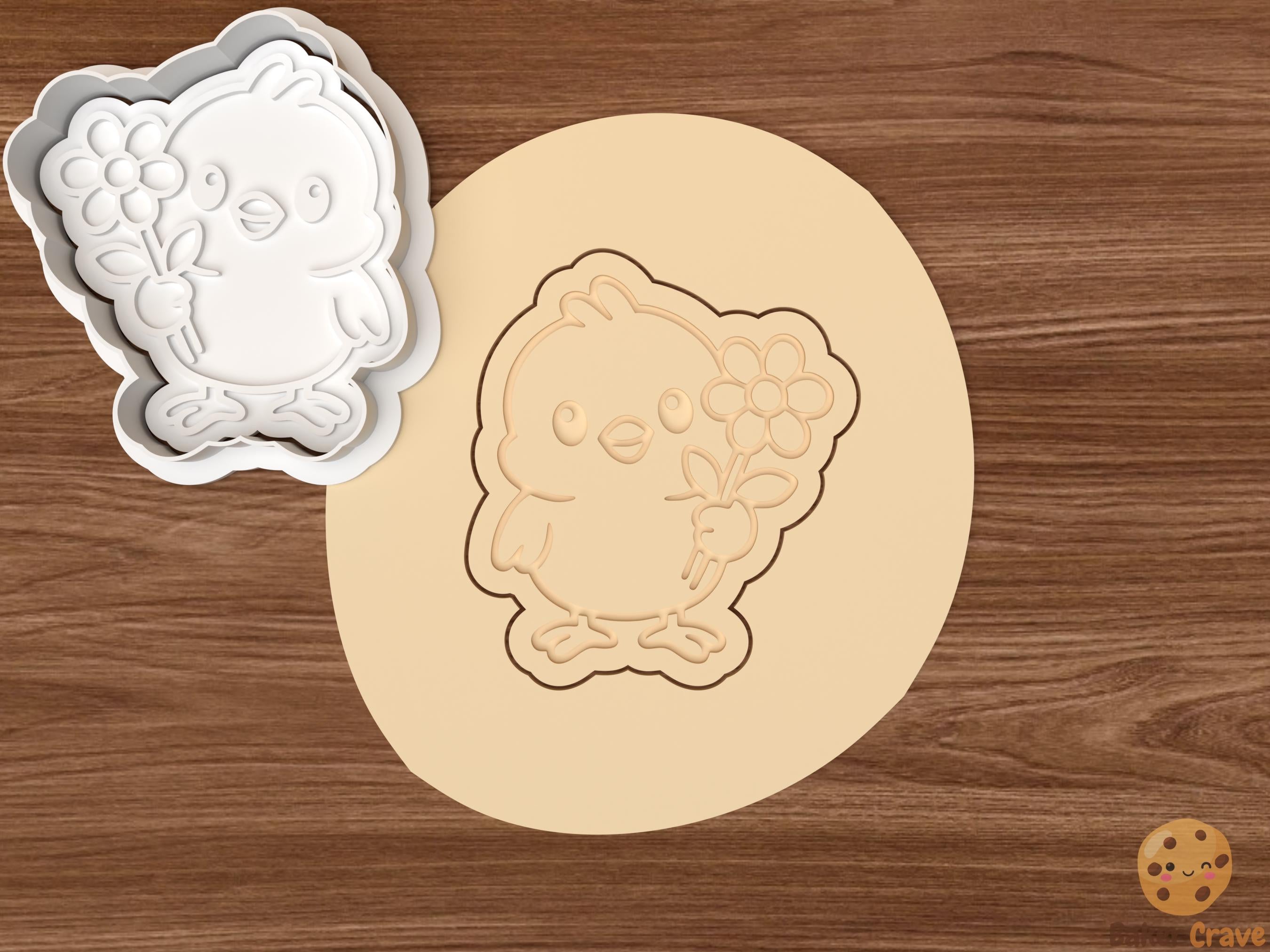 Easter Chick Cookie Cutter Set STL File