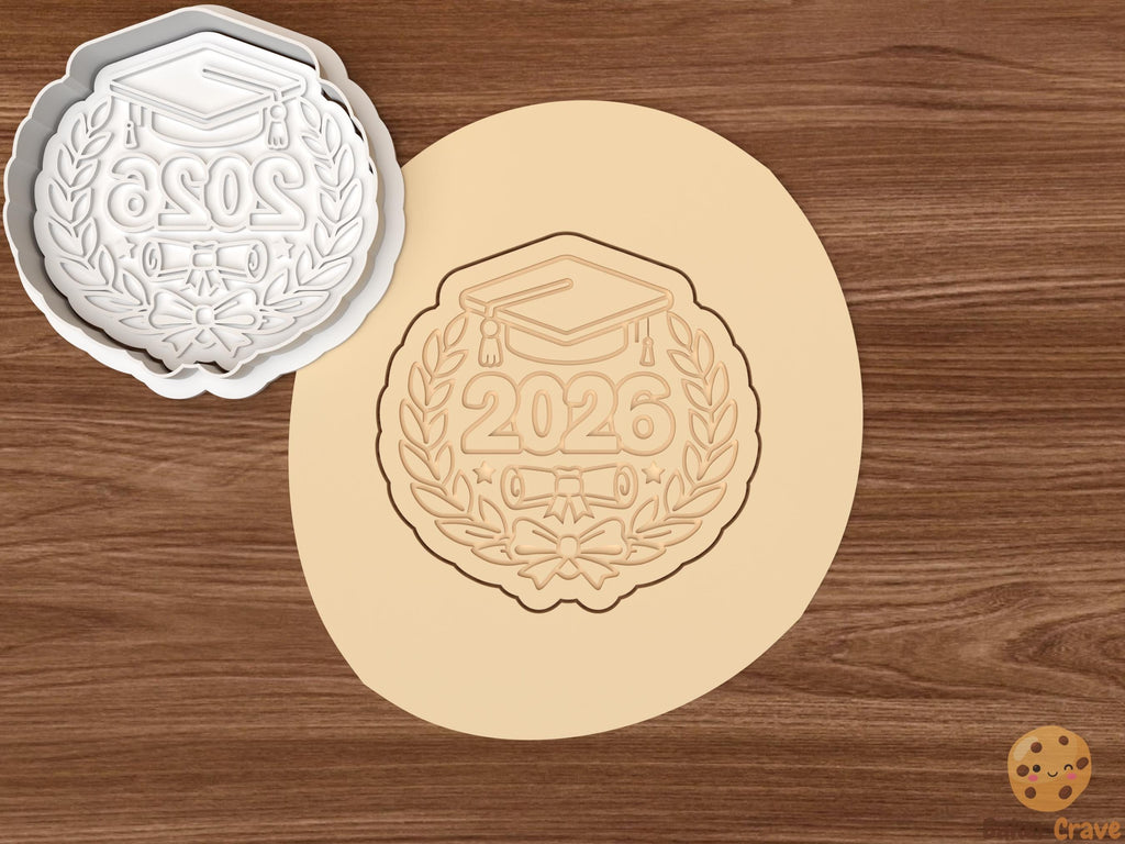 Graduation 2026 Laurel Wreath Cookie Cutter STL File