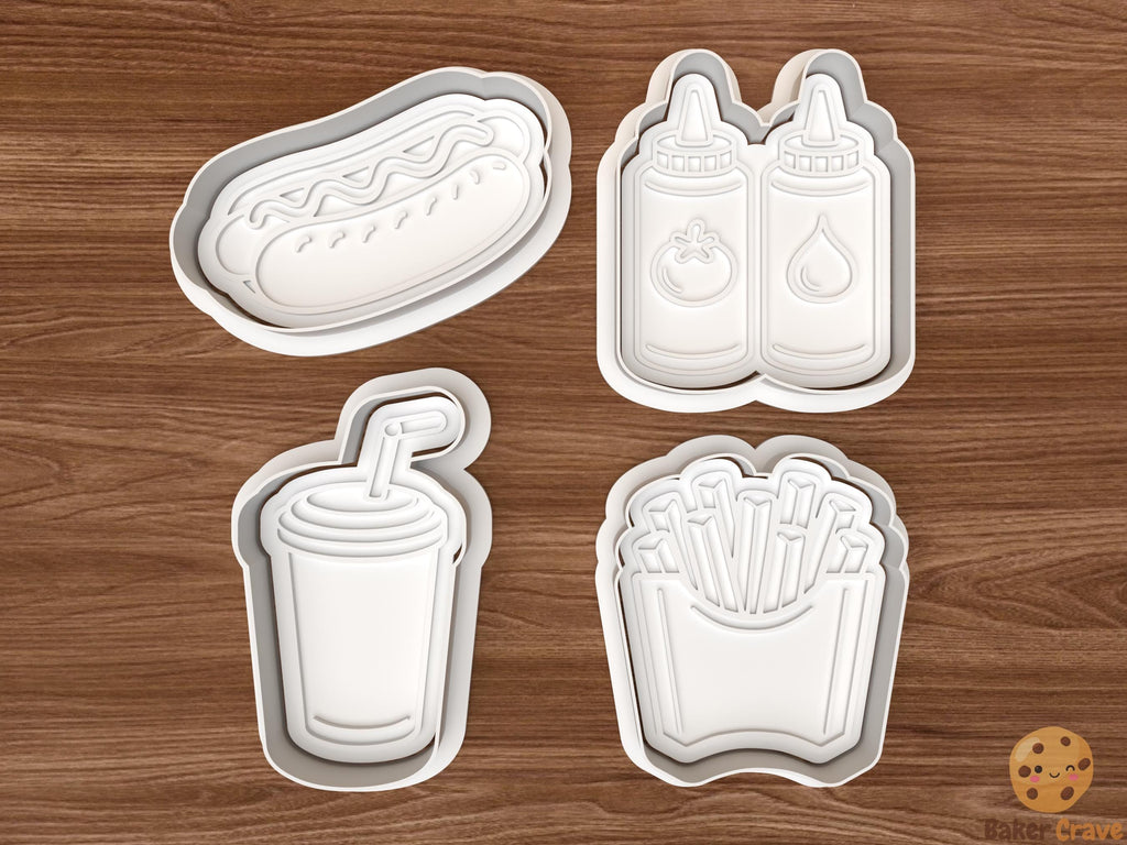 Hot Dog Cookie Cutter Set STL File